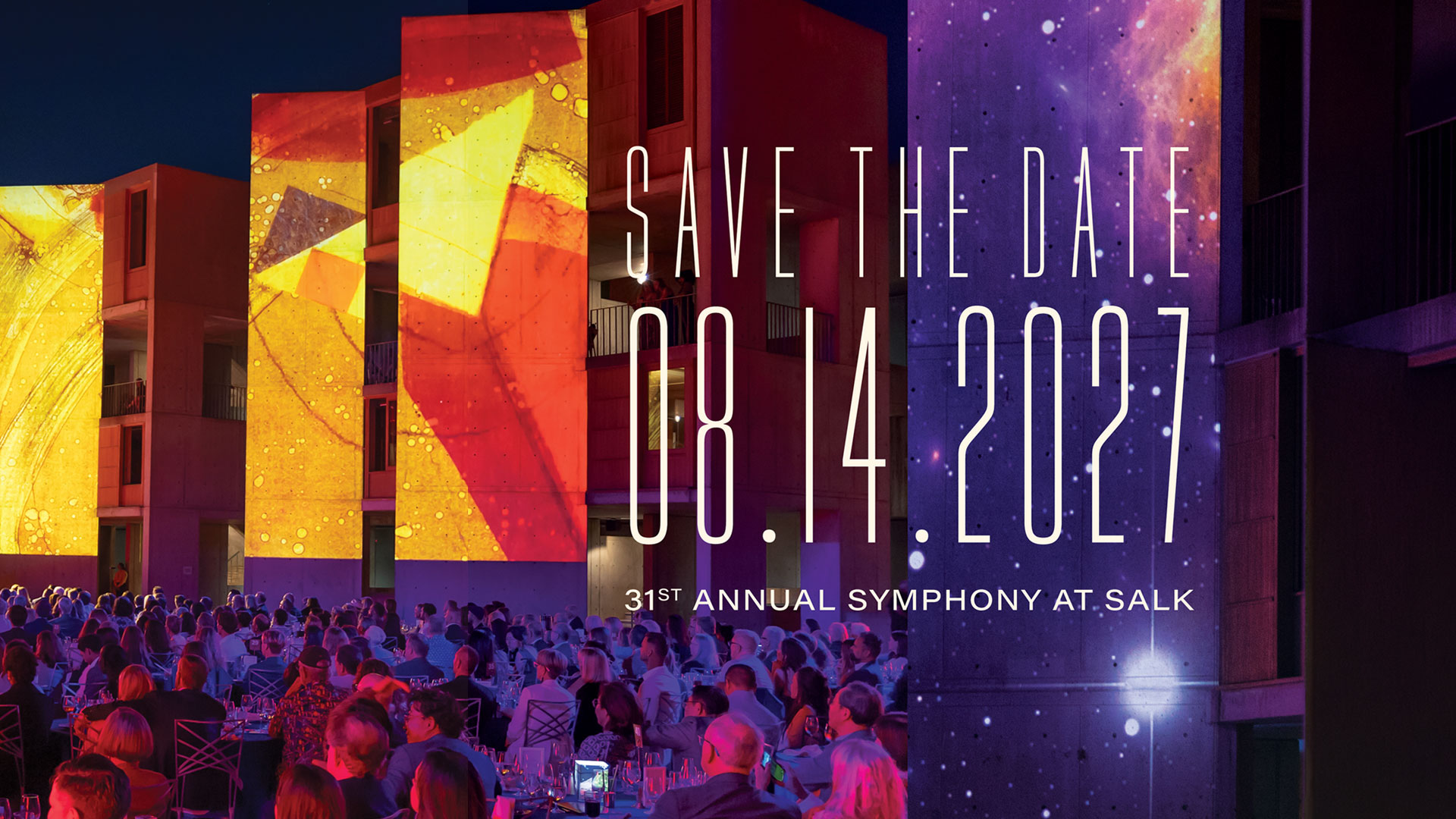 Save the Date: Symphony at Salk 8/14/2027 Symphony at Salk August 14, 2027